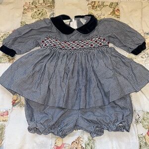 CC Baby Vintage Little Baby Girl Smocked Dress 0-3 Months